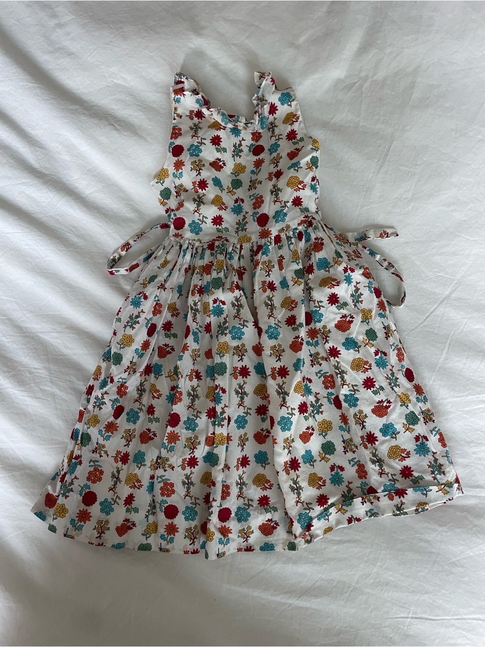 Papo d’ Anjo White Floral Sundress with Multicolor Flowers